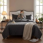 Vcny Home Kaleidoscope 3-PIECE Grey Geometric Quilt Set King. Fixed Price $42.30.
