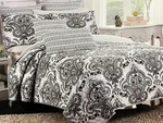 Cynthia Rowley Black White Yellow Medallion Twin Quilt Set / Sham. Fixed Price $49.65.