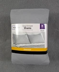 Mainstays Plaid Quilt Shams King Pack Gray Emmett 20" X 36" New. Fixed Price $7.99.