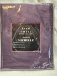 Sheetsnthings Solid Plum Jacquard Bed Ruffle / Skirt Cal King 72" X 84" + 14". Fixed Price $17.00.