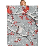 Miepos Winter Cardinal Throw BLANKET,50X60IN,SOFT,LIGHTWEIGHT Flannel,white B.... Fixed Price $35.11.