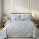 New West Elm Blue Botanical Boho Print Queen / King Bedding Quilt & Sham Set. Fixed Price $171.00.