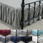 Luxury Bed Skirt Solid Microfiber Pleated 14" Drop Premium Dust Ruffle. Fixed Price $13.54.