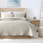 Bedding Set King Size Light Beige Bedspread, Modern Style Quilted Clouds. Fixed Price $39.99.
