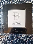 Studio Twin Size Quilt Mini Set Melani And 1 Pillow Sham Blue White Pink. Fixed Price $69.98.