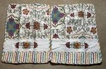 Greenland Home Fashions Quilted Floral Striped Pillow Shams Set Of 2 Standard. Fixed Price $35.95.