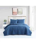 Vcny Seventh Studio Textured Chevron Pinsonic 3-PC. Quilt Set King Ink Blue. Fixed Price $35.30.