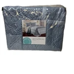 Martha Stewart Soft Light Blue Flowering Trellis Quilt King Bedspread New. Fixed Price $129.99.