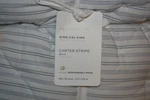 Pottery Barn Carter Striped Quilt King - Chambray/white New With Tags Htf. Fixed Price $199.99.