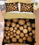 3D Log Wood Quilt Cover Bedding Sets Pillowcases Queen 6. Fixed Price $71.84.