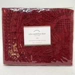 Pottery Barn Foundations Velvet Medallion Euro Pillow Sham Ruby Red X26 New. Fixed Price $50.96.
