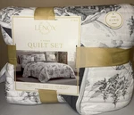 Lenox 3-PIECE Holiday Patterened White Quilt Set, King. Fixed Price $49.50.