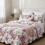 Dada Bedding Romantic Roses Floral Bedspread Set - Lovely Spring Pink White. Fixed Price $145.91.
