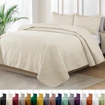 Luxury Bedspread Set 3 Piece Quilted Coverlet Throw Queen King Size Bedding. Fixed Price $28.99.