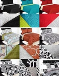 Reversible Solid Quilt Bedding Bedspread Coverlet Pillow Cases Set 2/3PC. Fixed Price $28.05.