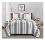 Linery & Co. Farmhouse Stripe Microfiber King Quilt Set With Shams. Fixed Price $37.50.