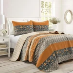 Royal Empire 3 Piece Reversible Quilt Set Full Queen Yellow Gray Boho Bedding. Fixed Price $100.90.