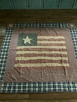 Americana, Primitive, Patriotic Vhc Brands, Queen Quilt Shams 94" X 92" Nice. Fixed Price $39.95.