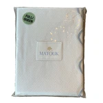 Matouk Lanai Coverlet White/blue Queen/full Made + Ship Usa Cotton Blend Nwt. Fixed Price $230.50.