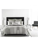 Hotel Collection Broken Stripe Cotton Linen Modern Quilt - Full / Queen Gray. Fixed Price $100.00.