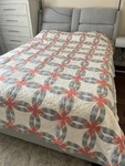 Vintage Handmade Amish Patchwork Double Wedding Quilt Circles 80/95 Queen. Fixed Price $170.99.