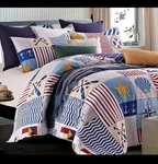 Virah Bella Anchors Away King Quilt Set Nautical Pattern Ultra Soft. Fixed Price $60.00.