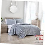 - Quilt Set, Reversible Cotton Bedding With Matching Shams, Ideal King Indigo. Fixed Price $120.25.