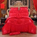Ruffled Comforter Set Queen Red Pink Heart Pattern W/ Pillow Shams Bedroom. Fixed Price $248.50.