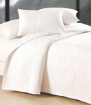 Bright White Full / Queen Quilt Set : Beach House Shells Cotton Matelasse. Fixed Price $249.45.