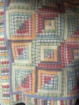 Vintage Quilt Impressions Colorful Crazy Log Cabin Cotton 86X90 Plaid. Fixed Price $149.95.