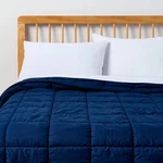 King Puffer Box Stitch Comforter Navy Blue - Room Essentials. Fixed Price $17.95.
