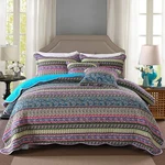 Maiufun Cotton Bedspread Quilt & Shams Queen/full 90X98"BLUE Purple Brand New. Fixed Price $55.00.