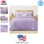 Queen Size - Lilac Set Bedspread With 2 Pillow Shams, Modern Bed.... Fixed Price $43.19.