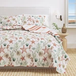 Great Bay Home Coastal Quilt Set King 3 Piece Nautical Bedding. Fixed Price $106.23.