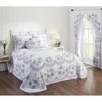 Better Trends Cotton Chenille Bedspread Queen Size Bloomfield Floral Lavender. Fixed Price $34.99.