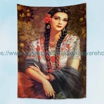 Spanish Classic Art Tapestry Cloth Poster Bedspread Leaf Wall. Fixed Price $20.40.