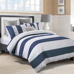 Addison 300 Thread Count Coastal Stripe Duvet Cover Set, Full/queen. Fixed Price $136.99.