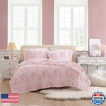 Betsey Johnson - Quilt Set Reversible Brushed Microfiber Bedding Matching Shams. Fixed Price $114.02.