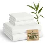 Bampure King Sheet Set 100% Bamboo Viscose 16 Inch Deep Pocket White. Fixed Price $154.99.