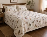 Vintage Spiegal Crewel Embroidery Bedspread 3 Piece Set 72X80 Made India. Fixed Price $225.00.