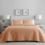 New Wamsutta Dakota 3 Pc King Quilt Set Orange Cotton Viscose Coverlet Bedspread. Fixed Price $99.00.