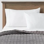 Threshold Quilt Velvet Channel Tufted Solid Year-round Oeko-tex, Charcoal, King. Fixed Price $45.99.