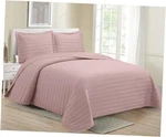 Mk Collection Embossed Modern Quilt Oversized Coverlet Full/queen Pink. Fixed Price $28.45.