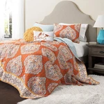 Lush Decor Harley Reversible Quilt Size 5 Piece Set Full/queen - Orange. Fixed Price $65.33.