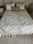 Lush Decor Full/queen Beige/brown Floral Quilt & 2 Shams-euc!. Fixed Price $40.00.