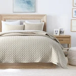Horimote Home Set Queen Size Beige Bedspread, Modern Style Quilted Clou.... Fixed Price $93.17.