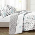 Lush Decor Aprile Reversible Floral King Size Quilt Set: 1 2 Pillow Shams. Fixed Price $49.99.