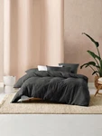 Linen House Micro Waffle Quilt Cover Set (charcoal) - Double. Fixed Price $13964.70.