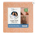 4-PIECE Orange Warm Geo Super Soft Microfiber Bed Sheet Set, Queen. Fixed Price $21.60.