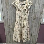 Lc Lauren Conrad Cream Floral Girly Ruffle Cottagecore Prairie Midi Dress Medium. Fixed Price $27.30.